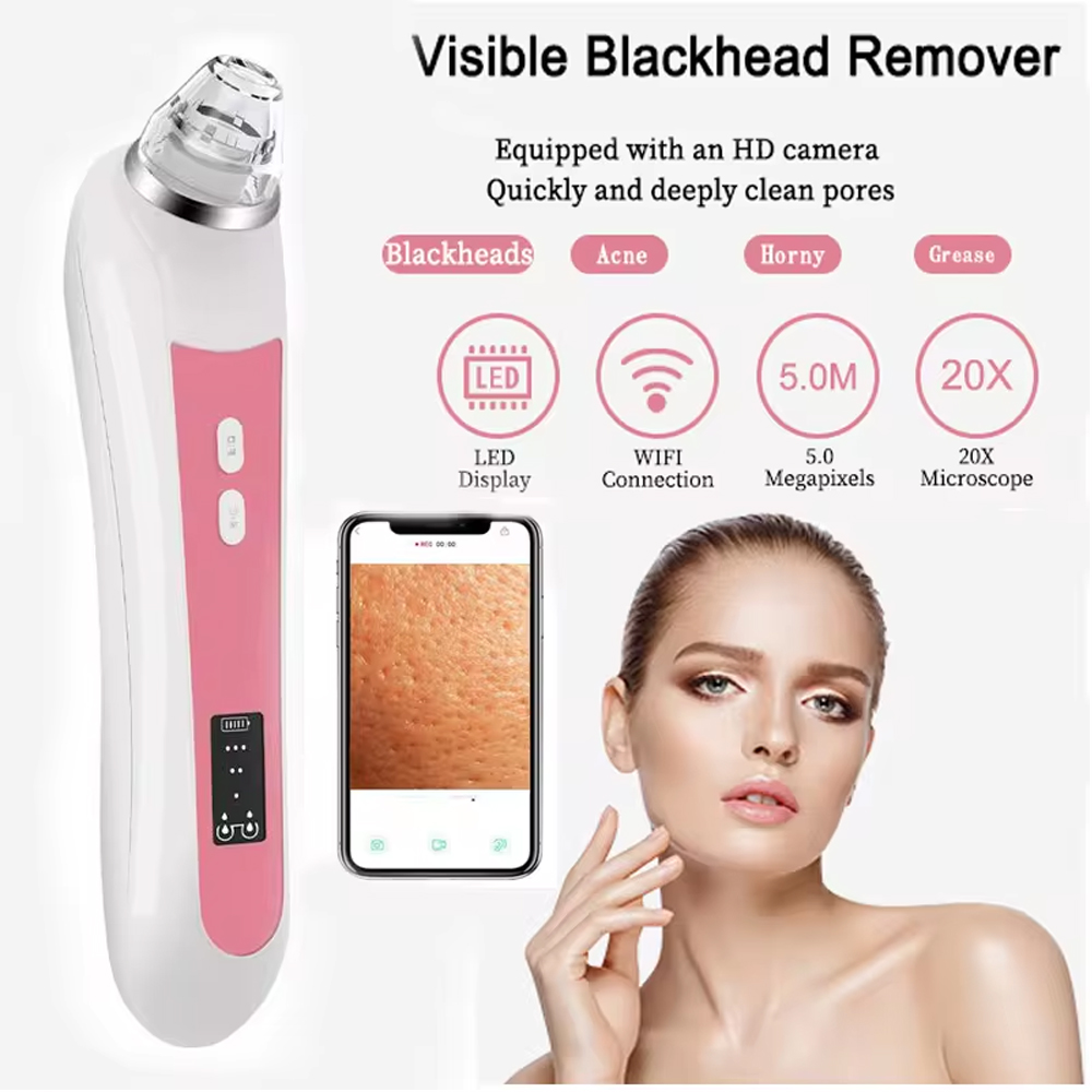 Nasal Aspirator - 6 Heads Pore Cleaner Blackhead Remover