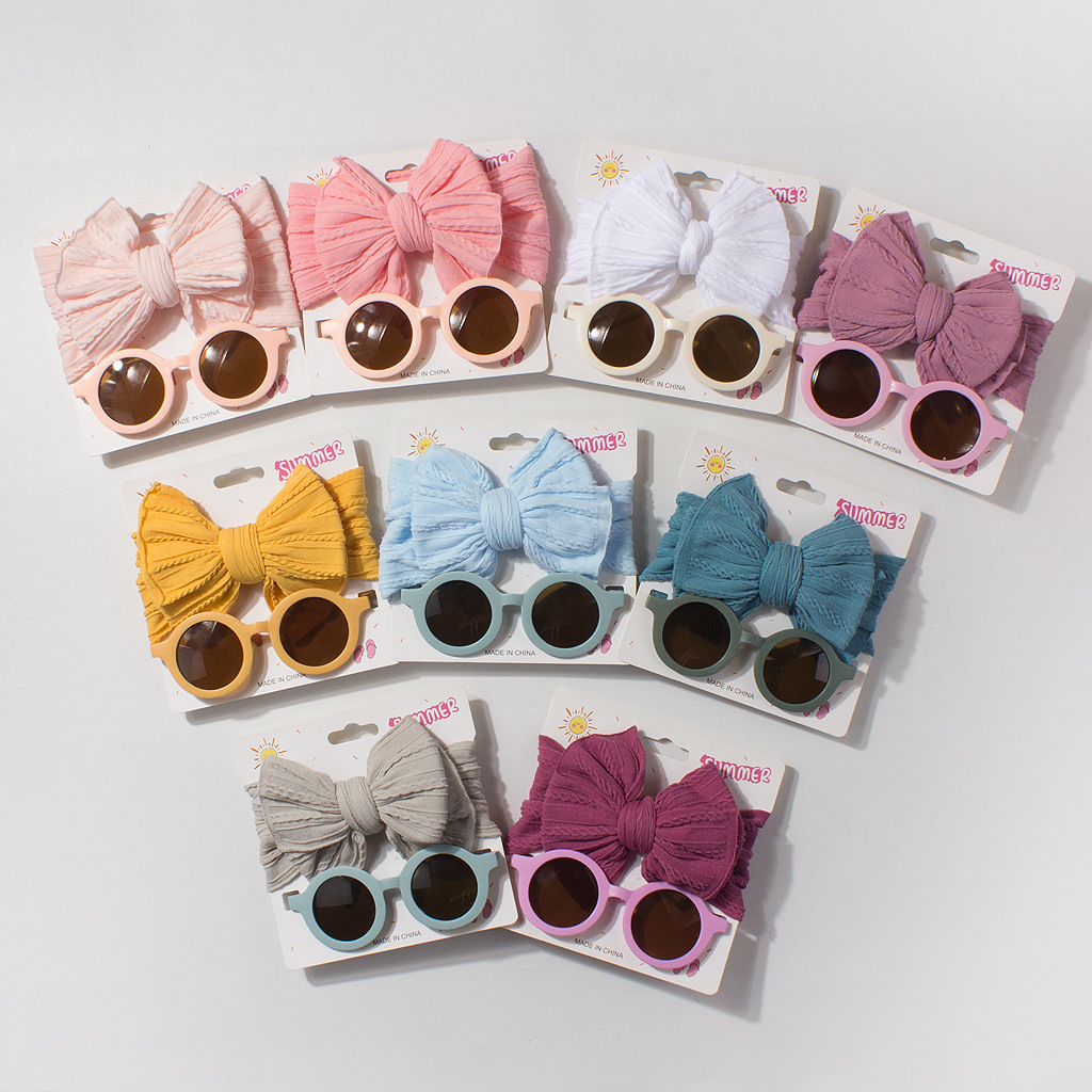 Baby Products Combo - Children's Headband Glasses Set Baby Sunglasses