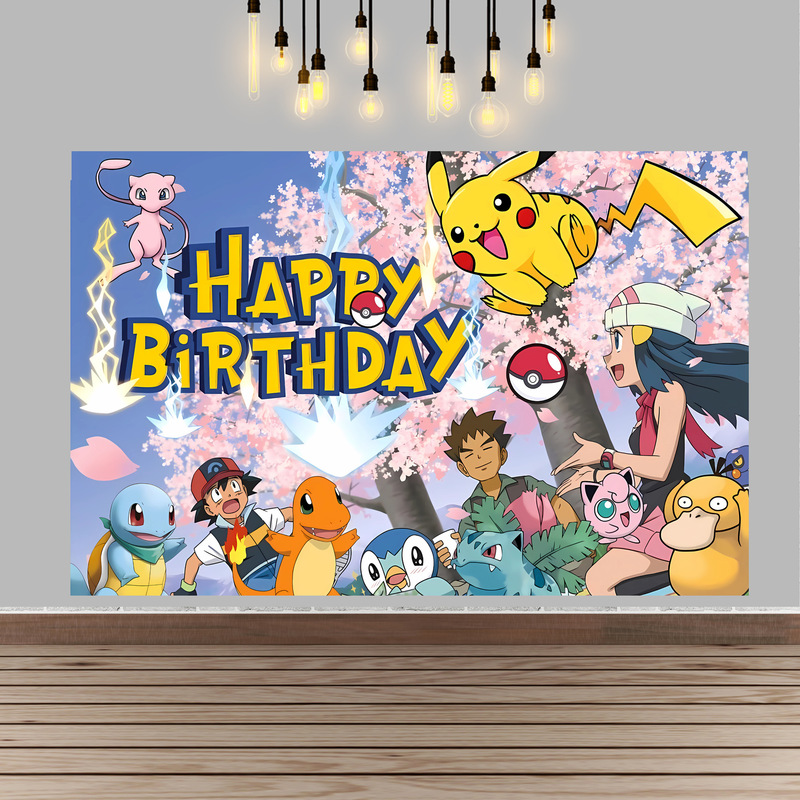 Pokemon Birthday Party Backgro - Baby Products Poster review and price