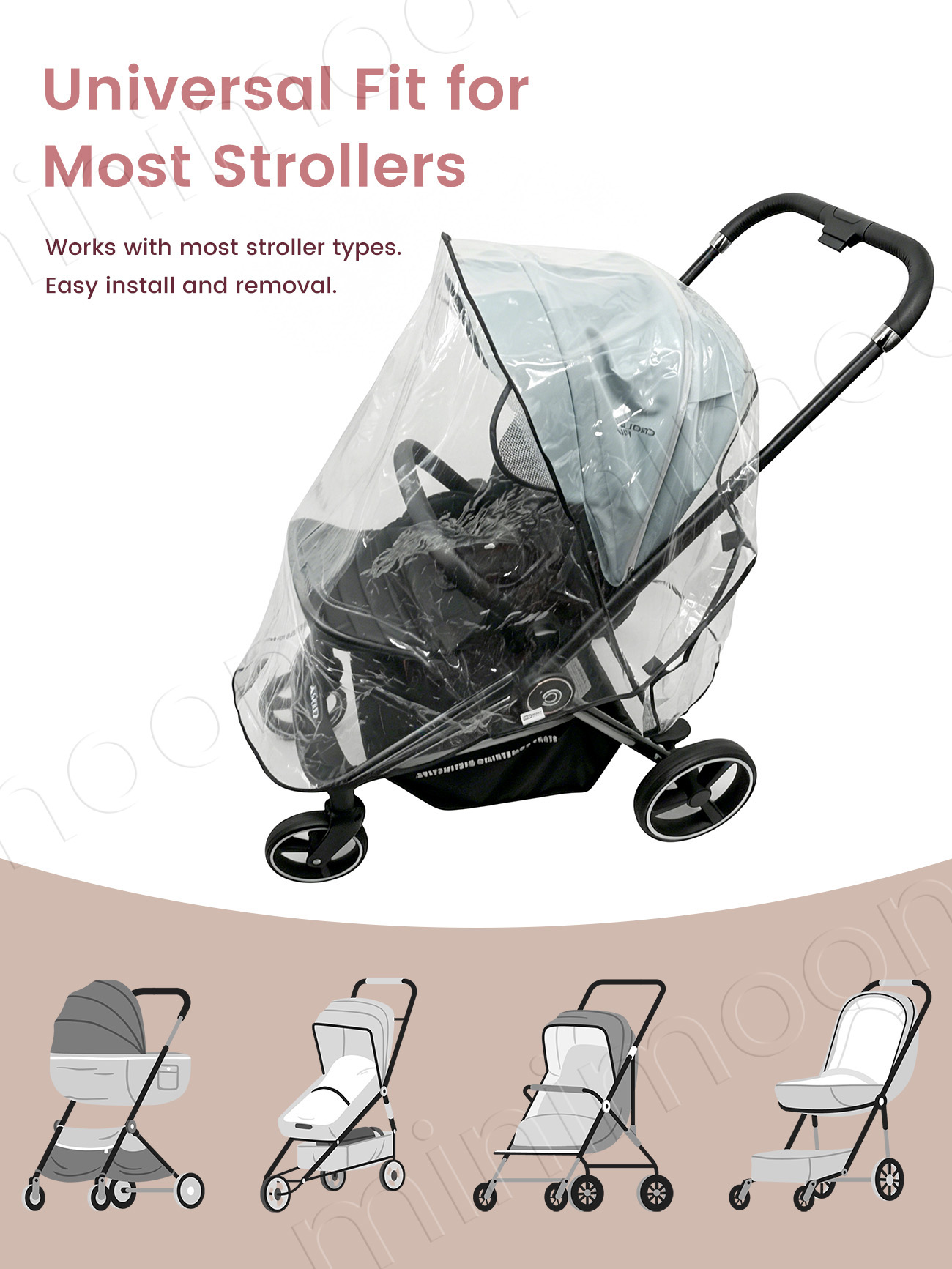 Universal Waterproof Stroller  - Stroller Rain Cover review and price