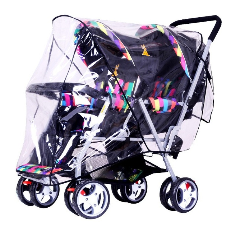 Double Seats Twin Baby Strolle - Stroller Rain Cover review and price